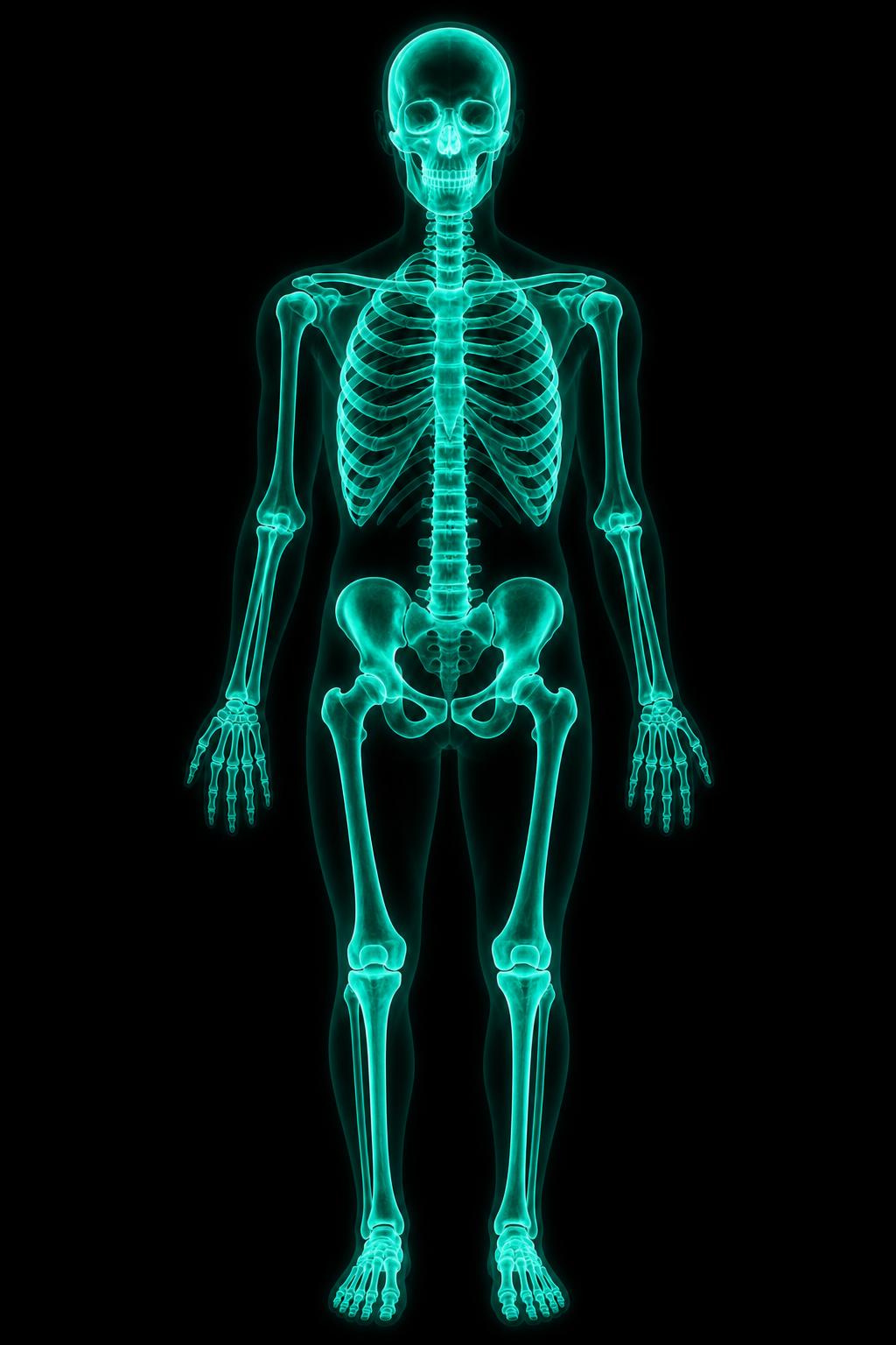 Skeletal Study — glow-in-the-dark poster