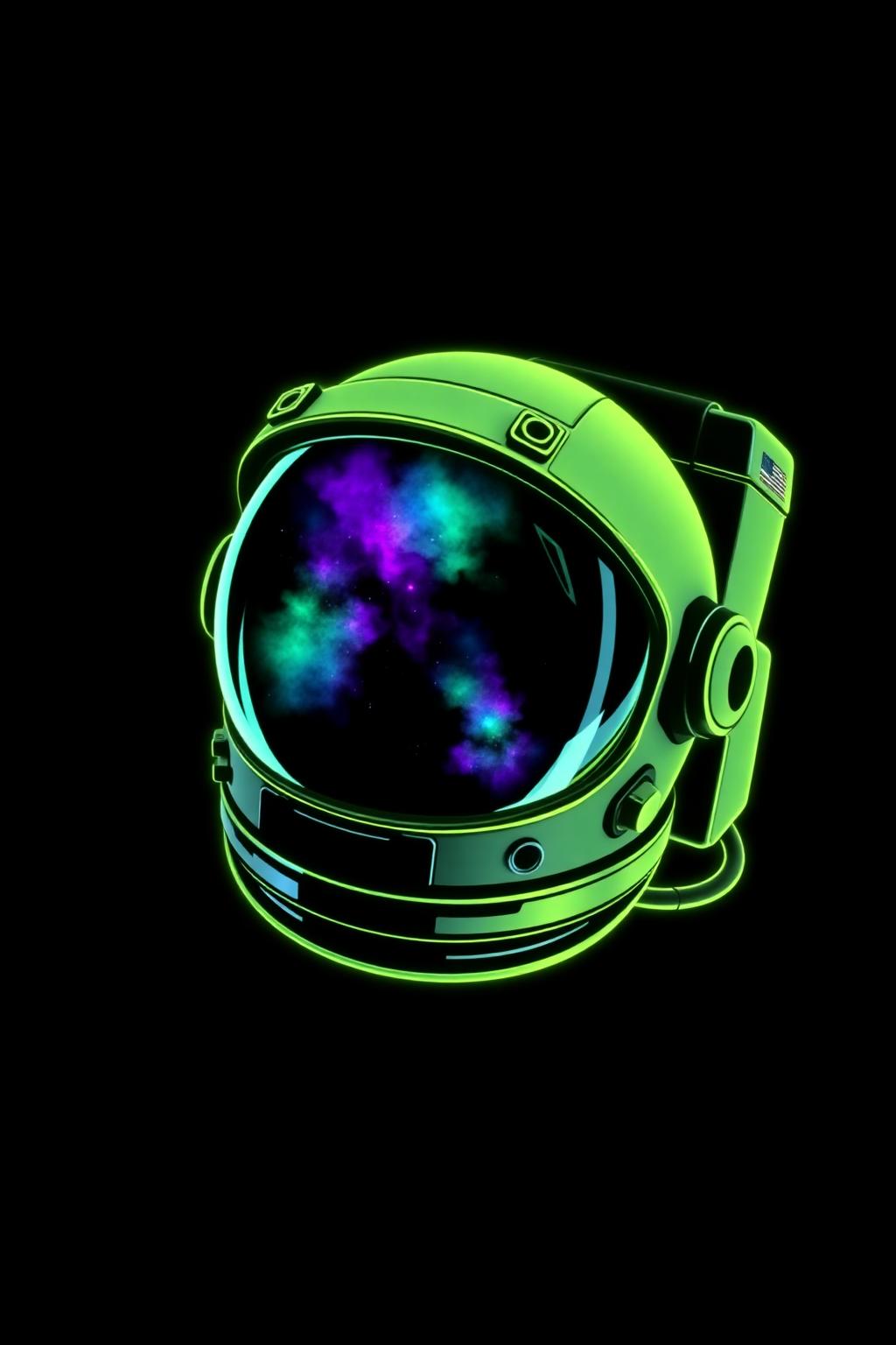 Orbital Drift — glow-in-the-dark poster