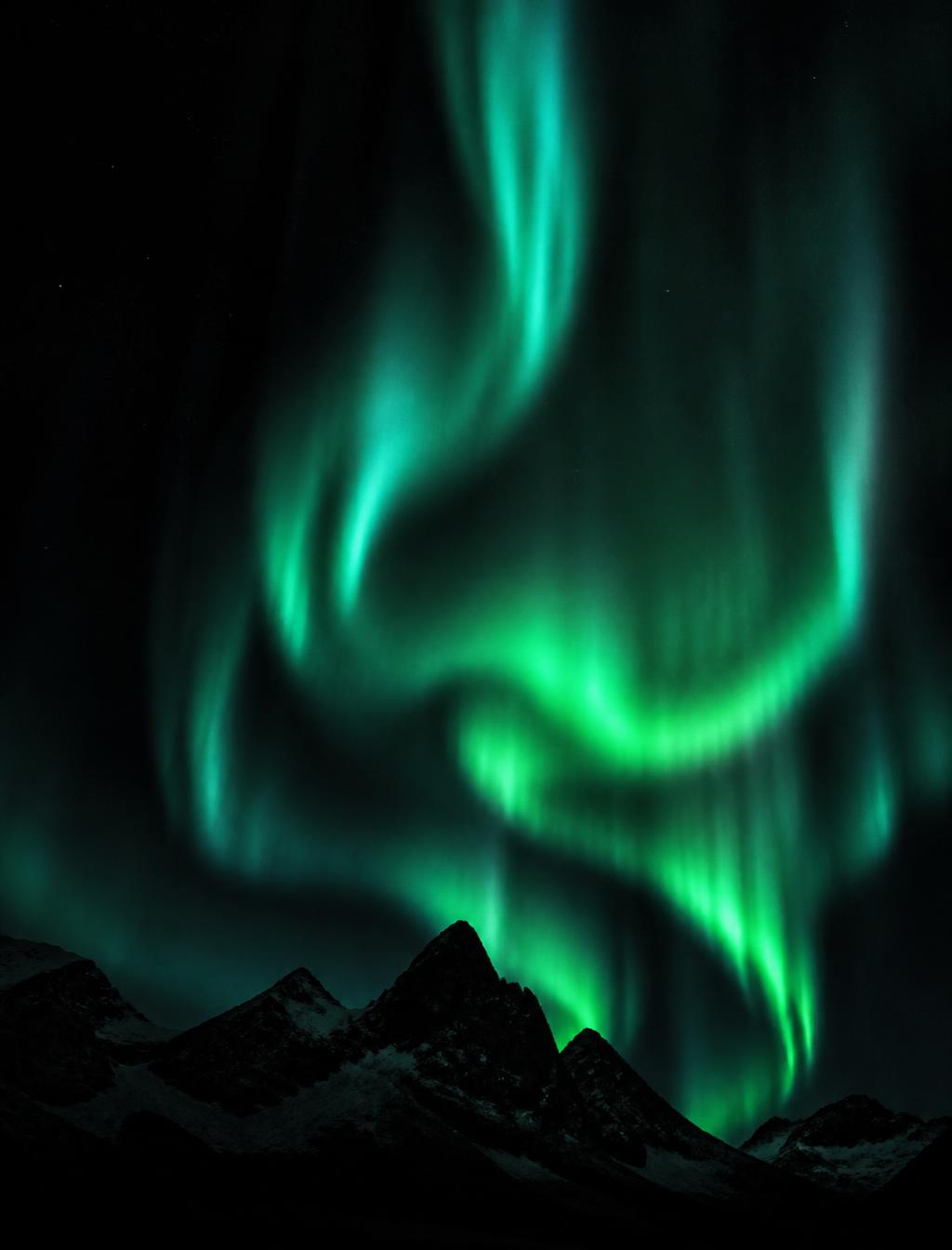 Aurora Drift — glow-in-the-dark poster