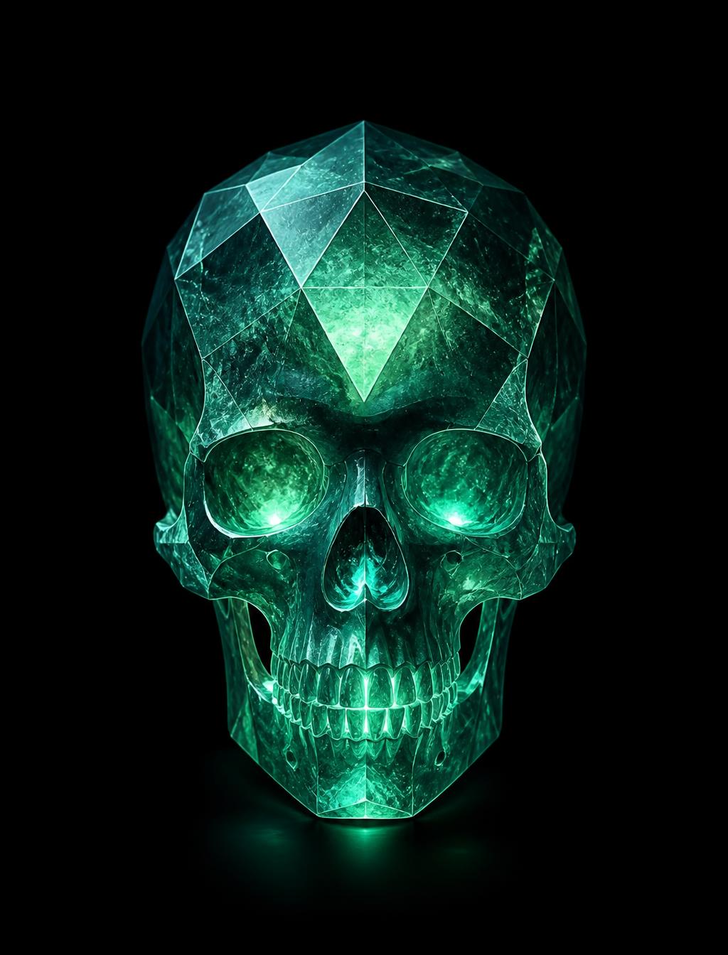 Crystal Skull — glow-in-the-dark poster