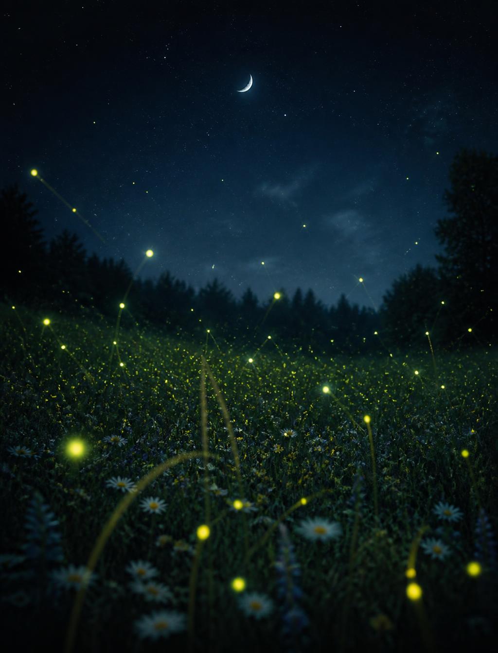 Firefly Field — glow-in-the-dark poster