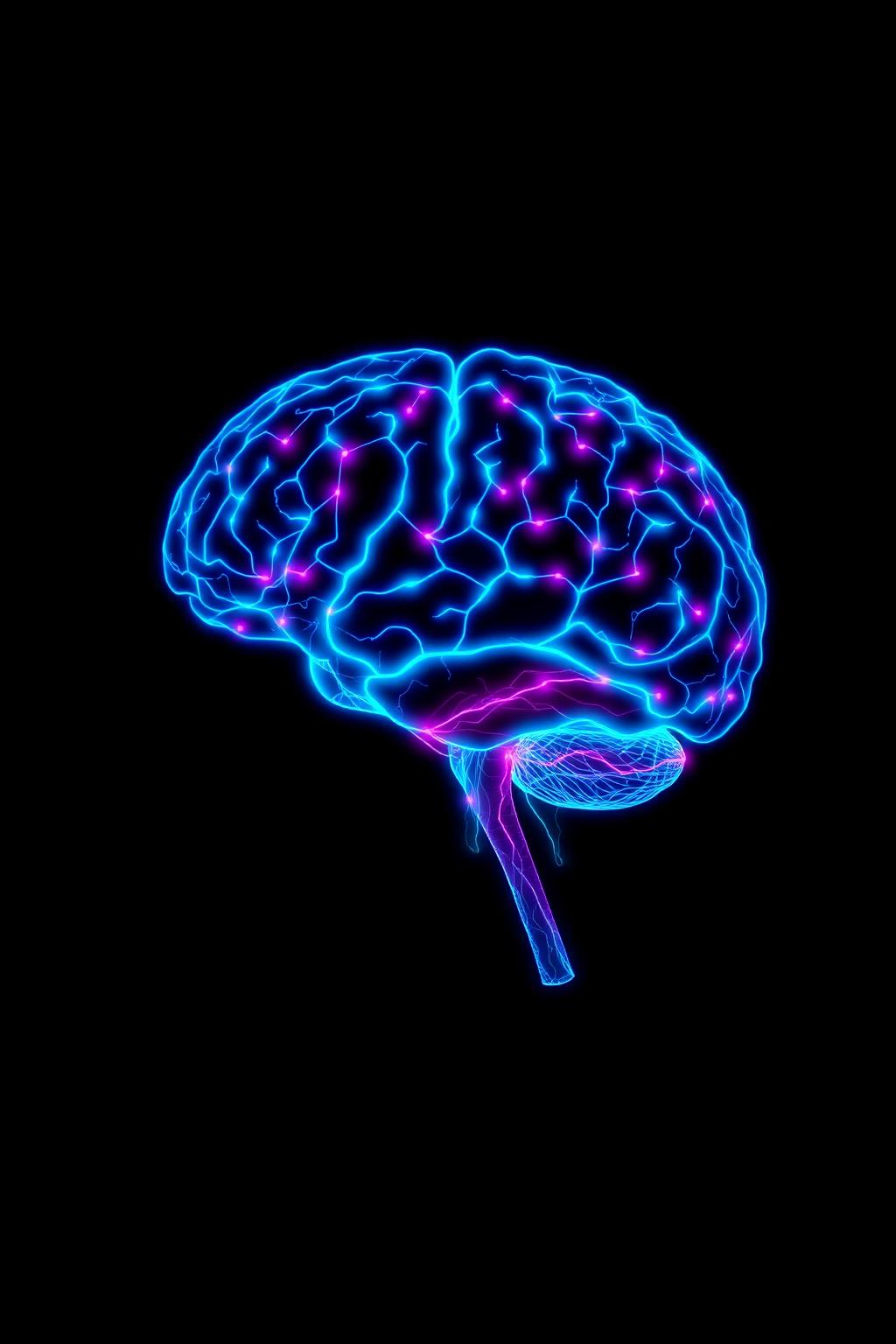 Neural Bloom — glow-in-the-dark poster
