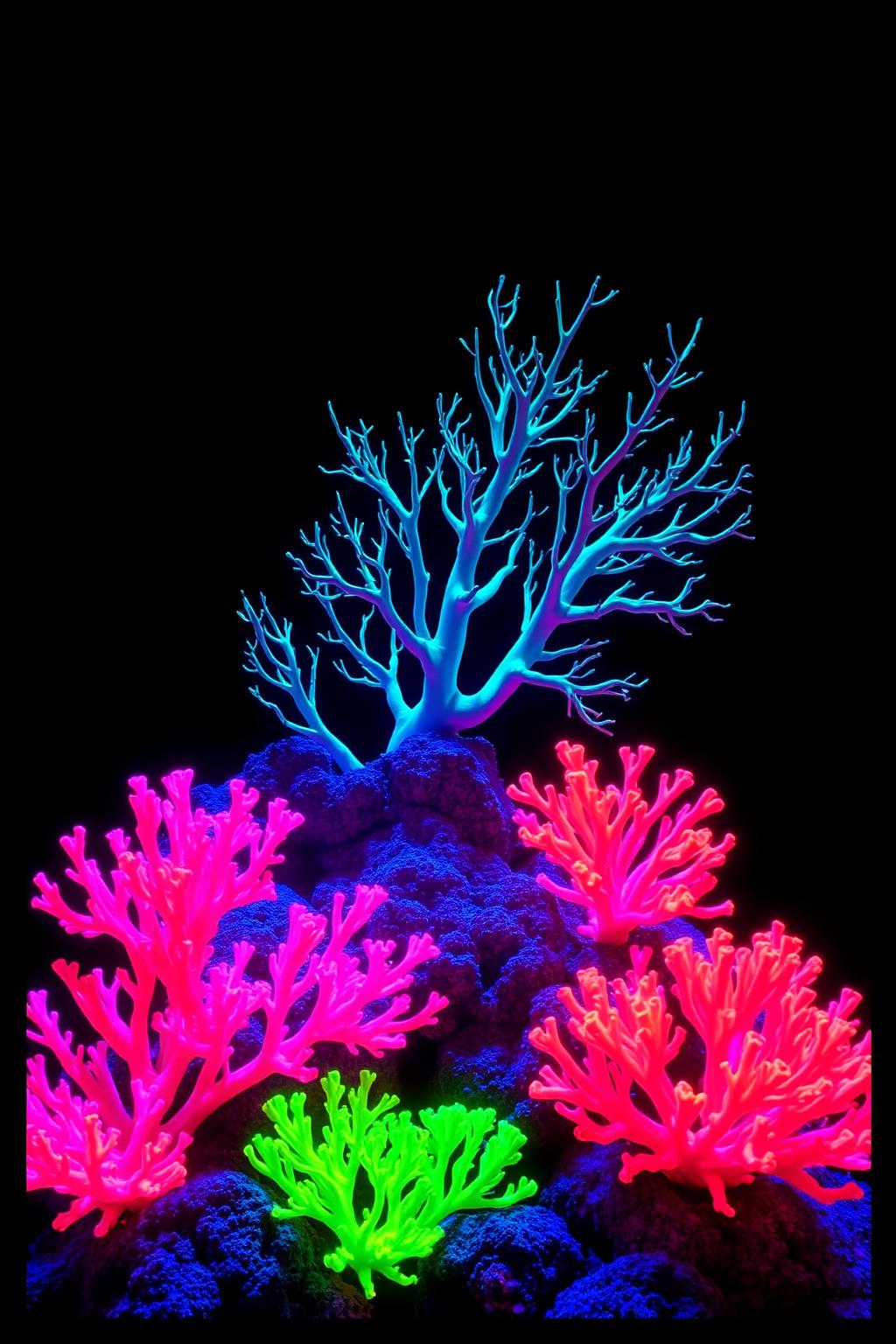 Electric Reef — glow-in-the-dark poster