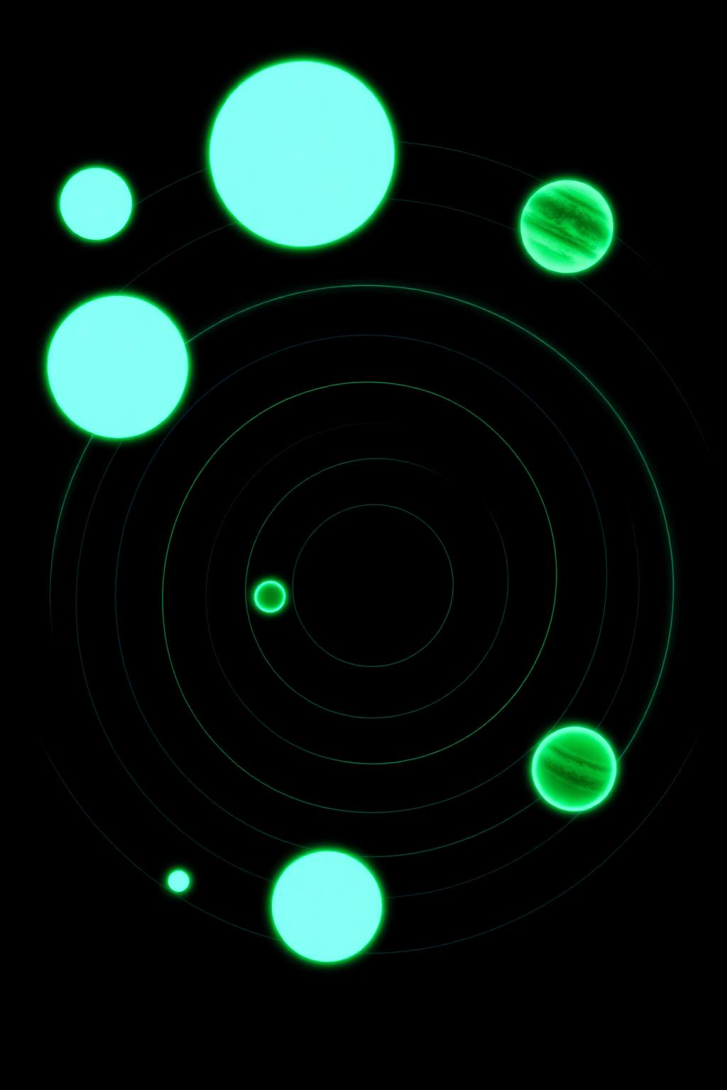 Orbit Chart — glow-in-the-dark poster